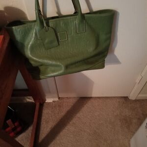 Dooney & Bourke Green Embossed Shoulder Bag